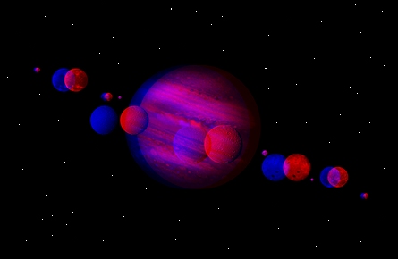 Red-Blue 3D glasses required to view this image